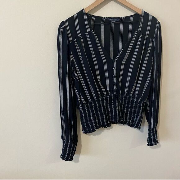 American Eagle Striped Smocked Long Sleeve - Picture 2 of 6